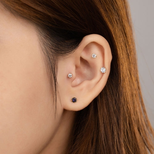 14K (58.5%) SOLID GOLD 6 PRONG PIERCING