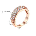 Half side zircon ring