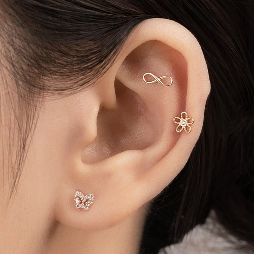14K (58.5%) SOLID GOLD ETERNITY PIERCING