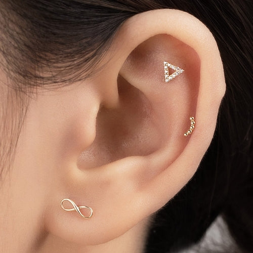 14K (58.5%) SOLID GOLD ETERNITY PIERCING