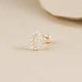 14K (58.5%) SOLID GOLD OVAL PIERCING