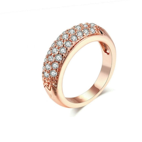 Half side zircon ring